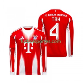 Camiseta Bayern de Múnich Jonathan Tah 4 Primera Equipación 2025/2026 Manga Larga